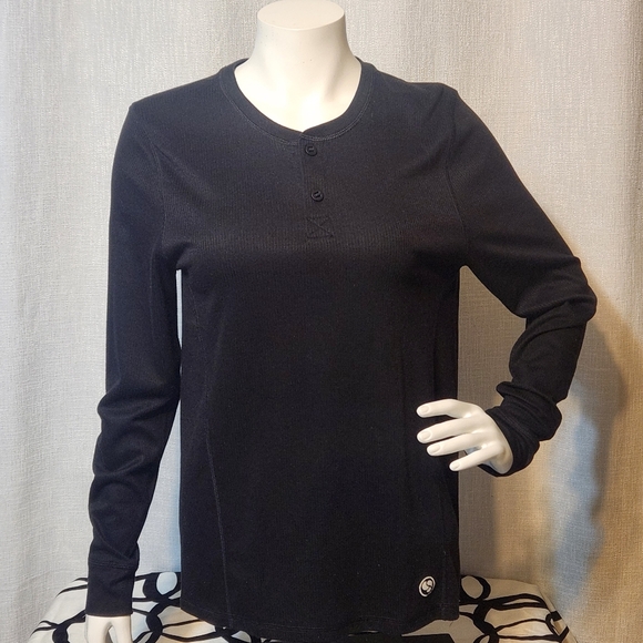 Cuddl Duds Tops - ClimateSmart Pro Extreme Base Layer Solid Black Cuddle Dudds Climate Smart Large